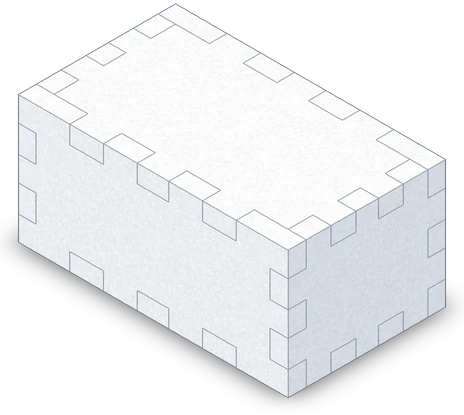 Коробка з пінопласту 600×350×285 мм на шипах